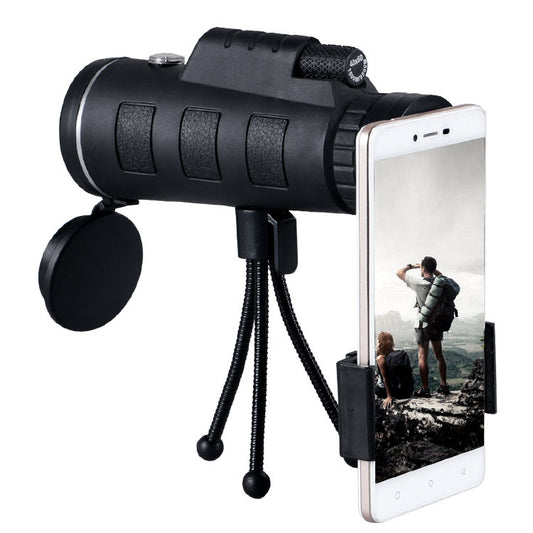 Monocular Telescope Zoom Scope with Compass Phone Clip Tripod