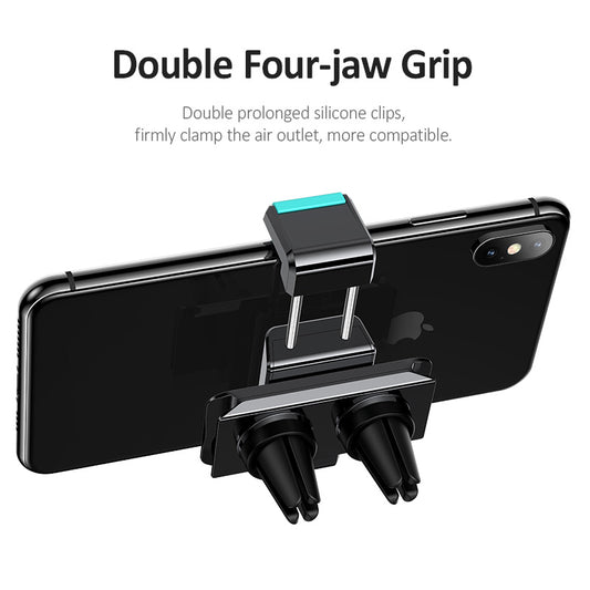 Car Holder 360 Rotating Air Outlet Double Buckle Car Holder