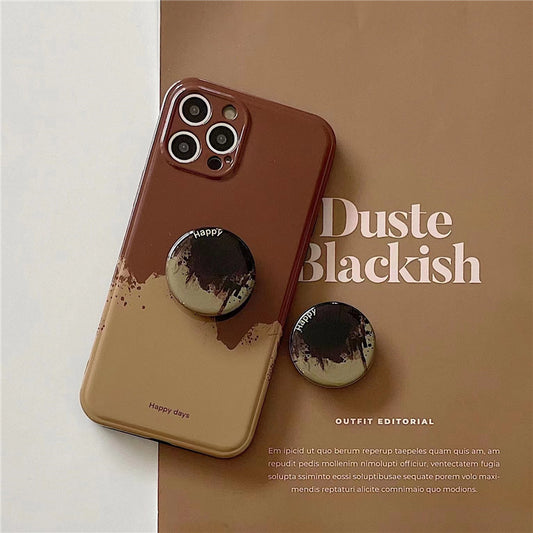 Niche Chocolate Lava Stand Phone Case