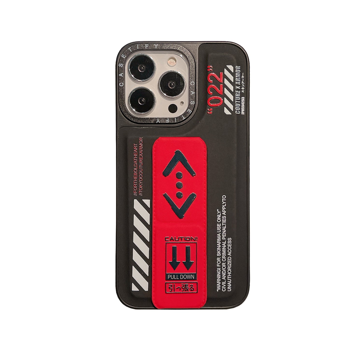 Varnish Embossed Phone Case Anti-Drop Folding With Stand