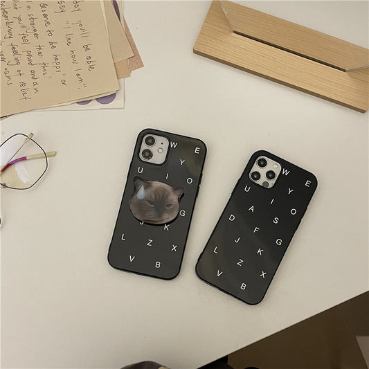 Funny And Cute Kitten Stand Phone Case English Soft Shell