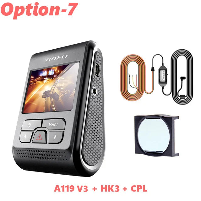 VIOFO A119 V3 2K Car DVR Super Night Vision Quad HD Dash Camera