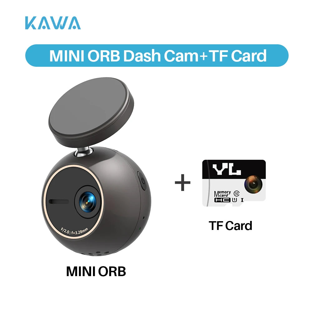 Dash Cam KAWA Tiny Video Recorder 2K Car DVR MINI ORB