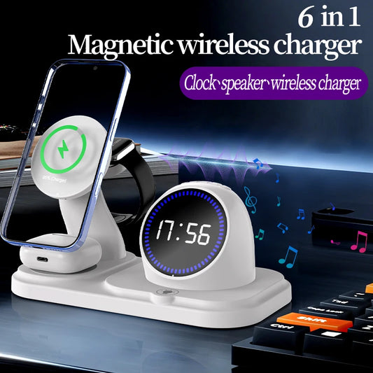 NEW 6 in 1 Desk Phone Holder with Wireless Charger