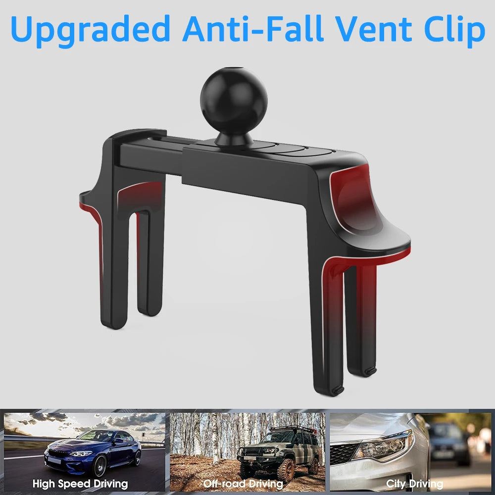 Universal Car Round Air Vent Clip Cellphone Stand 17mm Ball Head Base