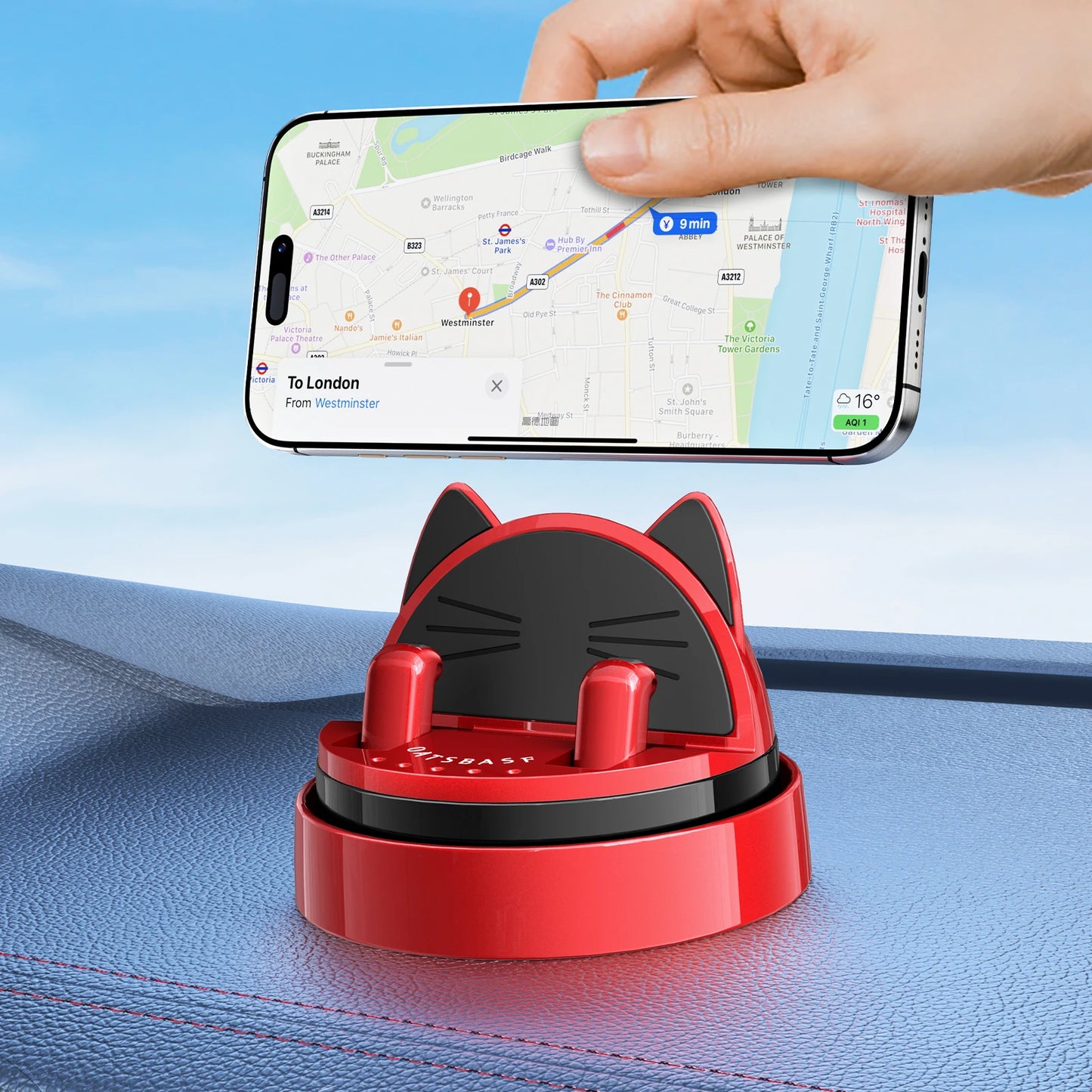 Eary Car Phone Holder Stand Mount for Dashboard With 360 Rotatable Stand