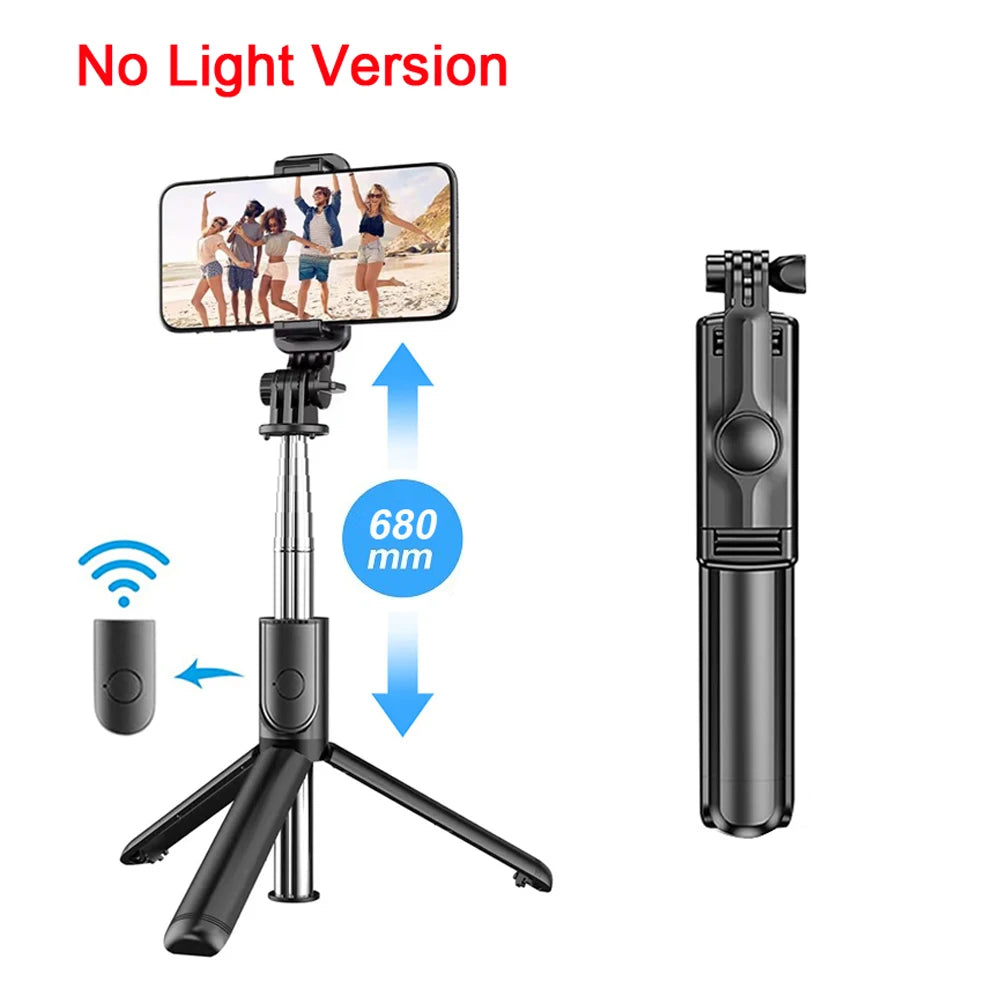 Extended Foldable Wireless Bluetooth Selfie Stick Tripod