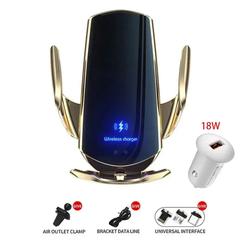 30W Car Wireless Charger Magnetic Automatic Car Mount Phone Holder