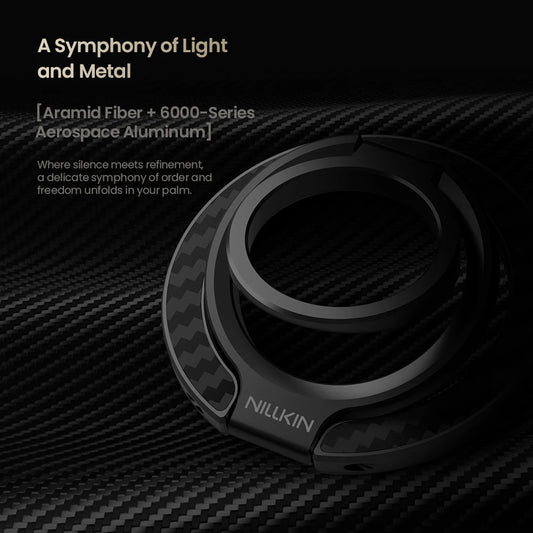 FiberSnap Magnetic Phone Ring Stand Aluminum 360° Rotation