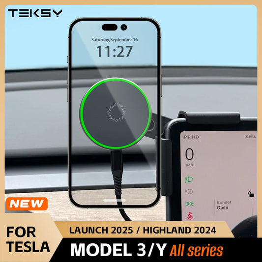 Car Phone Mount Holder 15W Magnetic Magsafe Wireless Charger