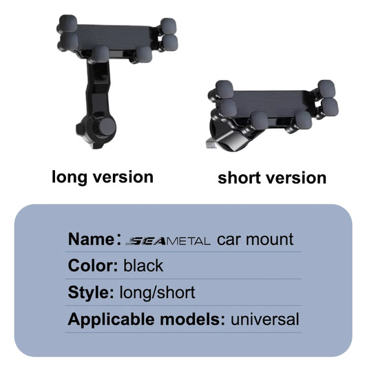 SEAMETAL Car Phone Holder Gravity Auto Cellphone Stand Mount