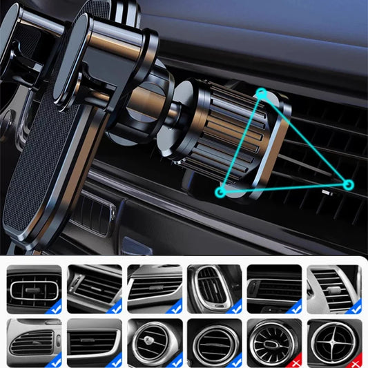 Gravity Car Phone Holder Air Vent Clip Mount Mobile Cell Phone Stand