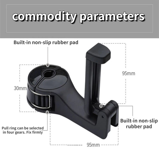Car mounted hook black phone holder hook multifunctional