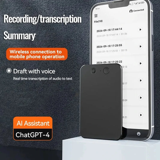 8-128GB AI ChatGPT-4 Intelligent Voice Recorder Audio App Device