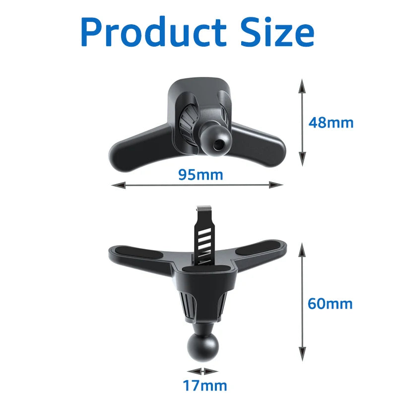 Upgrade 17mm Ball Head for Car Air Vent Clip