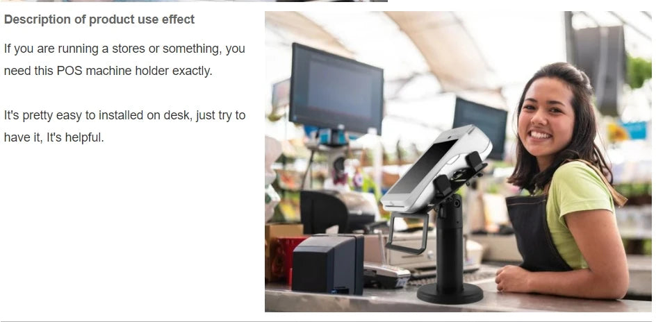 Universal Adjustable Aluminum Alloy ABS POS Terminal Stand