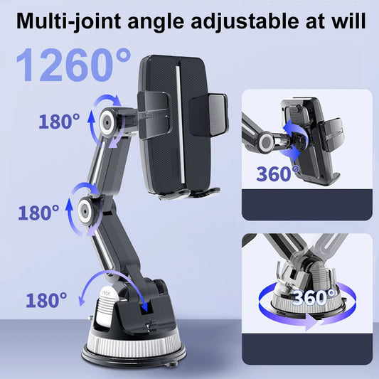 Adjustable Flexible Arm Car Phone Mount with Strong Suction Cup