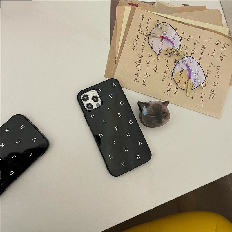 Funny And Cute Kitten Stand Phone Case English Soft Shell