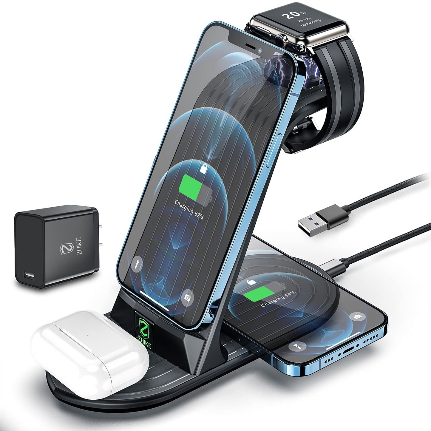 Four in one Wireless Charger Mobile Phone IWatch Headset