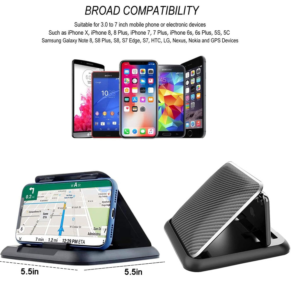Carbon Fiber Car Phone Holder Dashboard