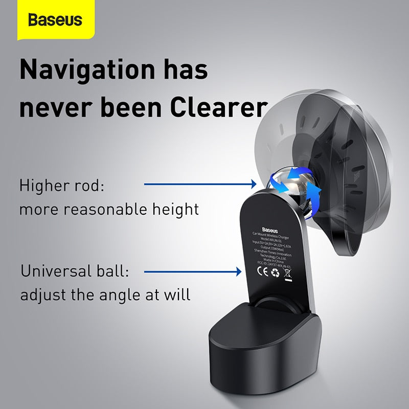 Baseus Car Phone Holder Wireless Charger Stand