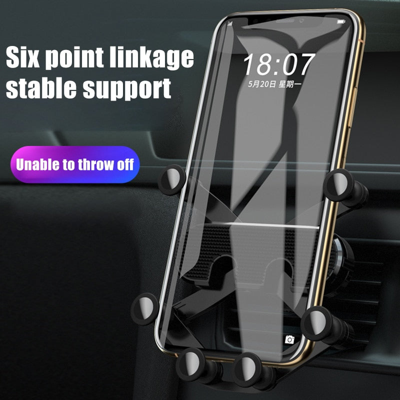 Mini Car Phone Holder Gravity Air Vent Car GPS Bracket