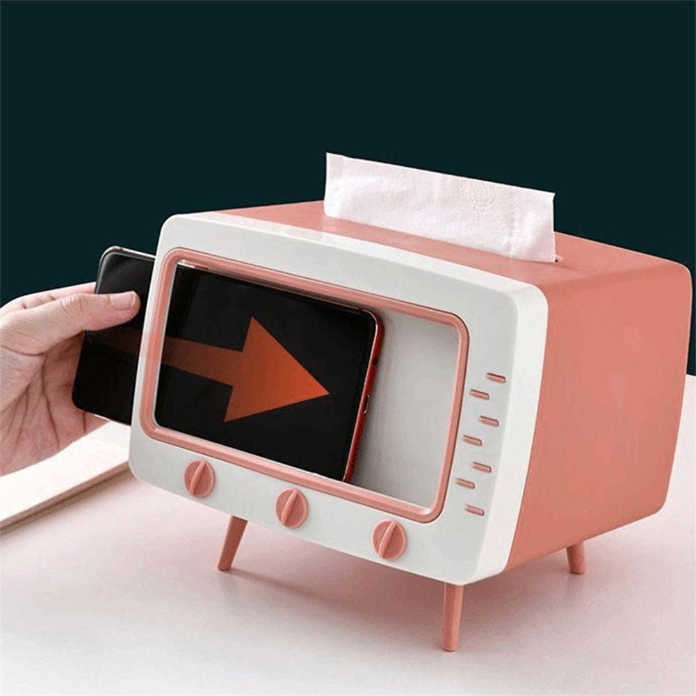 Mobile Phone Stand With Tissue Box Home Simple