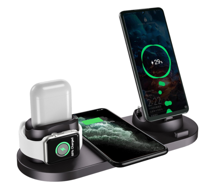 Wireless Charger Fast Charger 6 In 1 Charging Dock Station