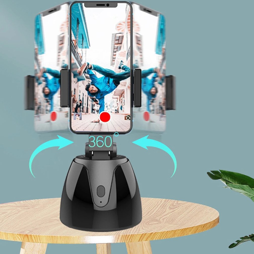 Auto Smart Shooting Selfie Stick 360 Degree Object Tracking Holder All-in-one Rotation Face Tracking Camera Phone Holder