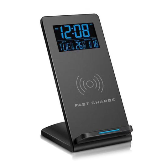Alarm Clock Wireless Charger Mobile Phone Holder  Desktop