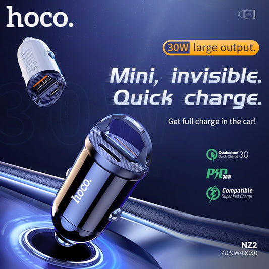 USB Car Charger PD 30W Fast Charging Supercharge