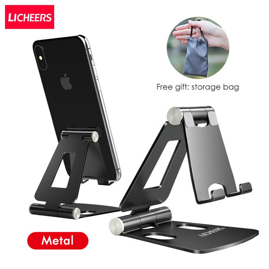 Metal Phone Holder Foldable Mobile Phone Stand Desk