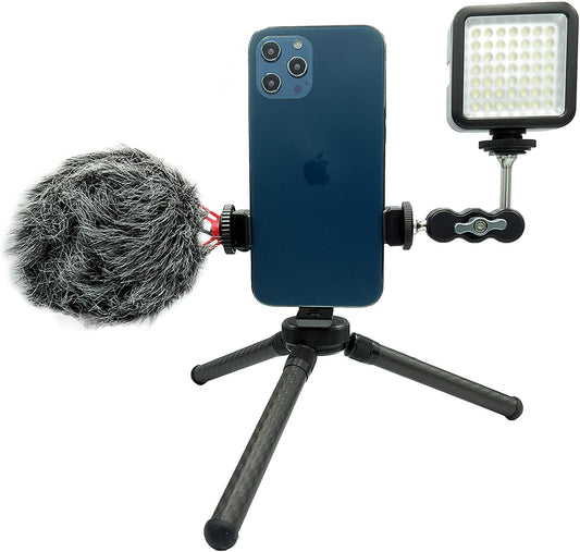 Metal Phone Tripod Mount with Cold Shoe