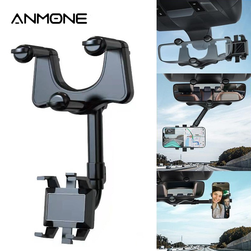 Mirror Seat Hanging Clip Bracket Cell Phone Holder for Car