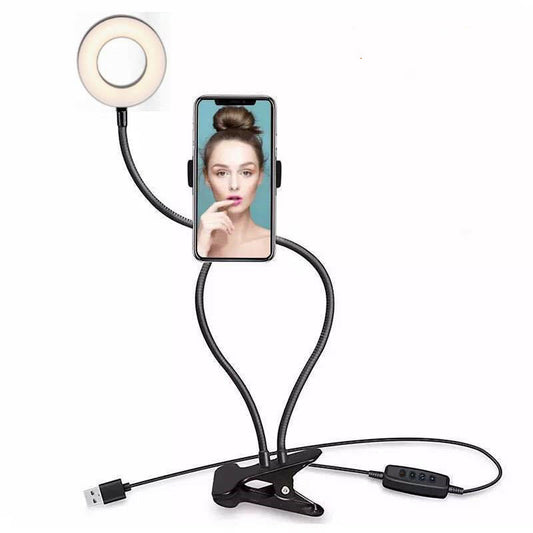Selfie Ring Light With Cell Phone Holder For Live Stream