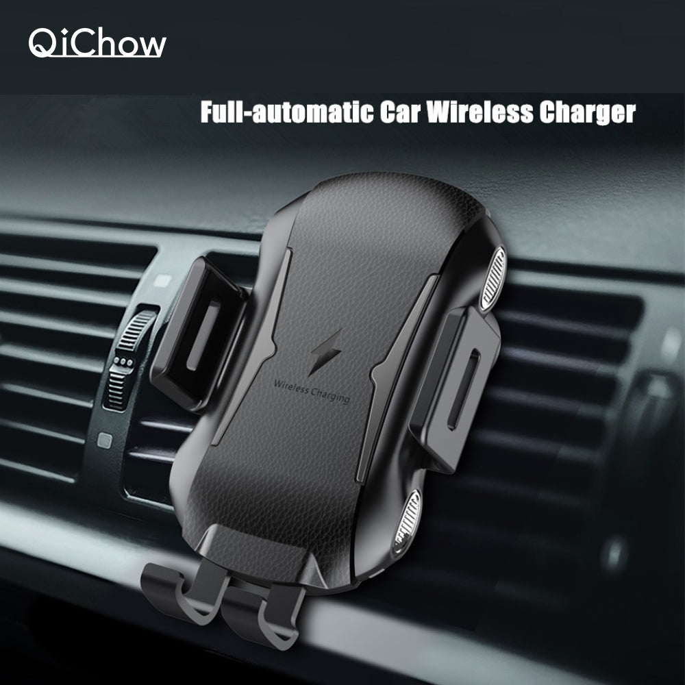 New Full Automatic 10W Qi Fast Charging Car Phone Holder Car Mount Wireless Charger