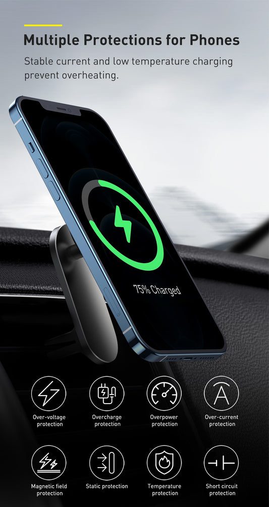 Magnetic Car Phone Holder Wireless Charging Car Charger Phone Holder: The Perfect Car Accessory