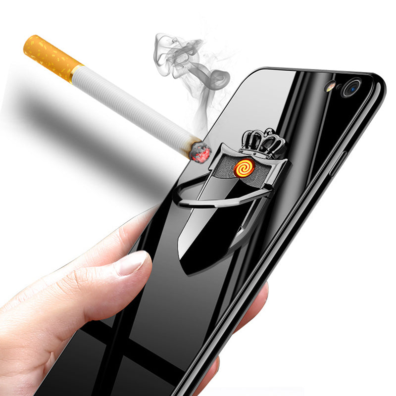 Creative Crown Cigarette Lighter Phone Ring: The Ultimate Accessory for Your Phone