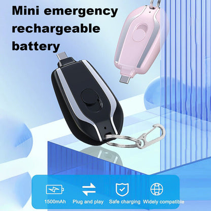 1500mAh Mini Power Emergency Pod Keychain Charger