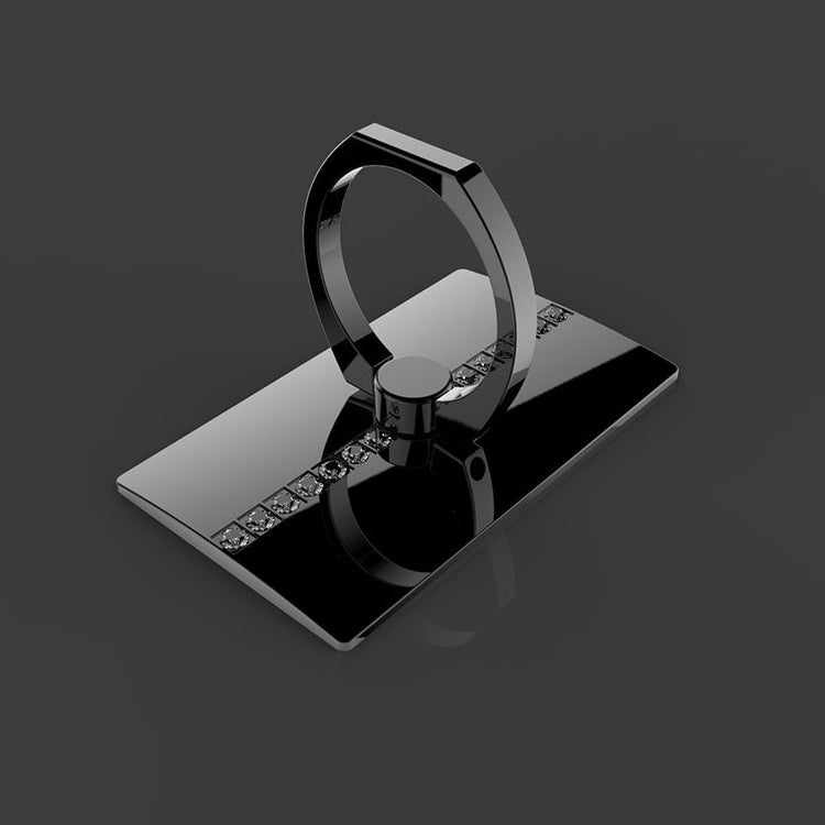 Metal Universal Mobile Phone Holder Fastened Ring Rhinestone Desktop Paste