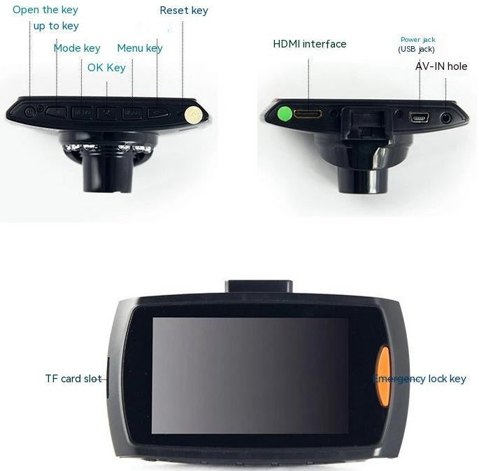 G30 HD Car DVR Dual Camera Hidden HD Night Vision