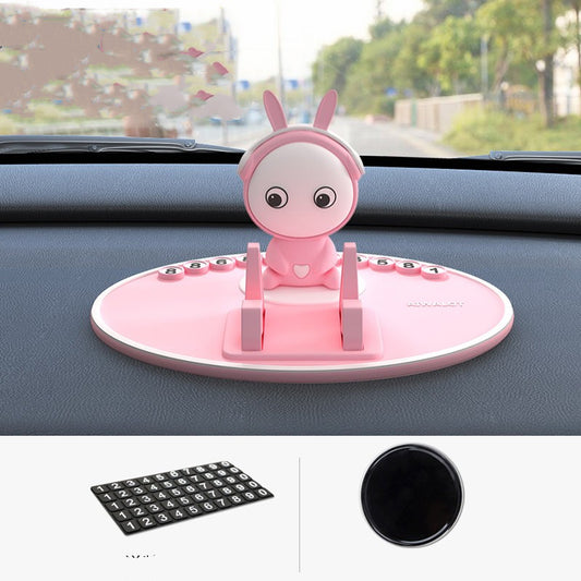 Multifunctional Temporary License Plate With Mobile Phone Holder In Car