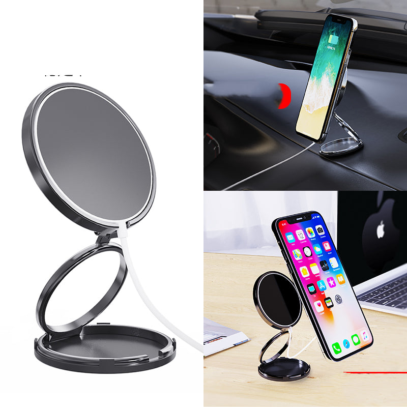 Mobile Phone Car Bracket Three-ring Suspended Magnetic Suction