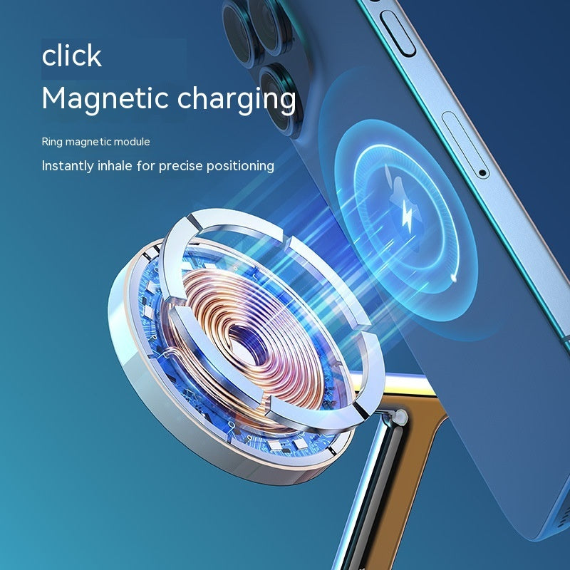 Mobile Phone Three-in-one 15W Magnetic Suction Wireless Charger