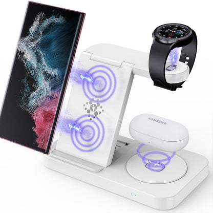 Watch Mobile Phone Headset Foldable Three-in-one Wireless Charger