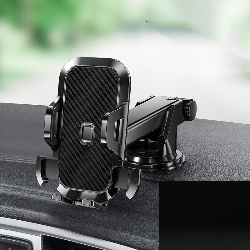 Carbon Fiber Car Phone Holder Multifunctional Telescopic Suction Cup