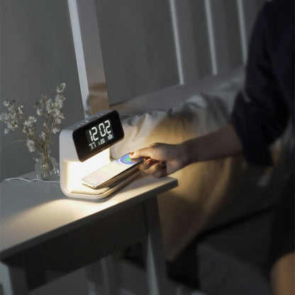 Creative 3 In 1 Bedside Lamp Wireless Charging LCD Screen