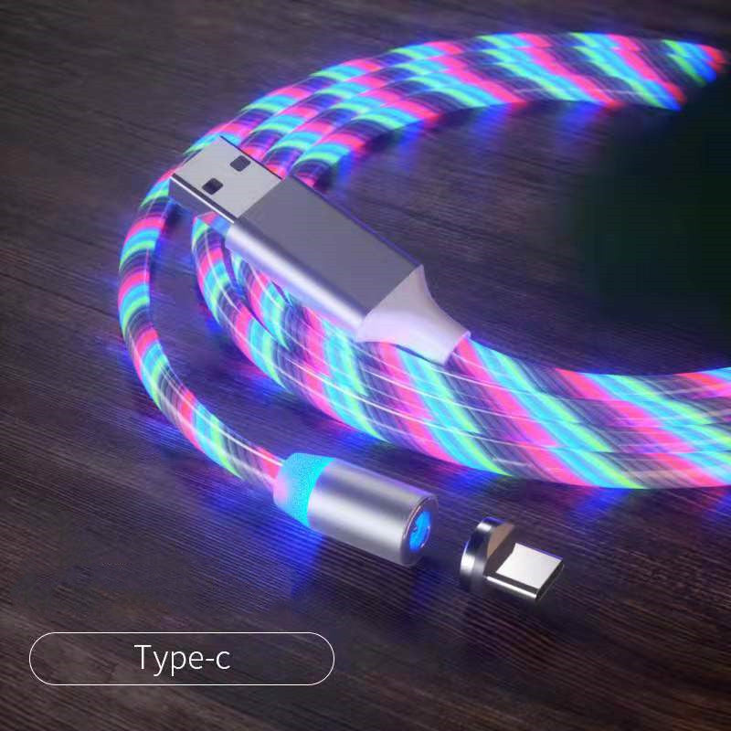 Magnetic Charging Cable Streamer Fast Charging Cable Lighting