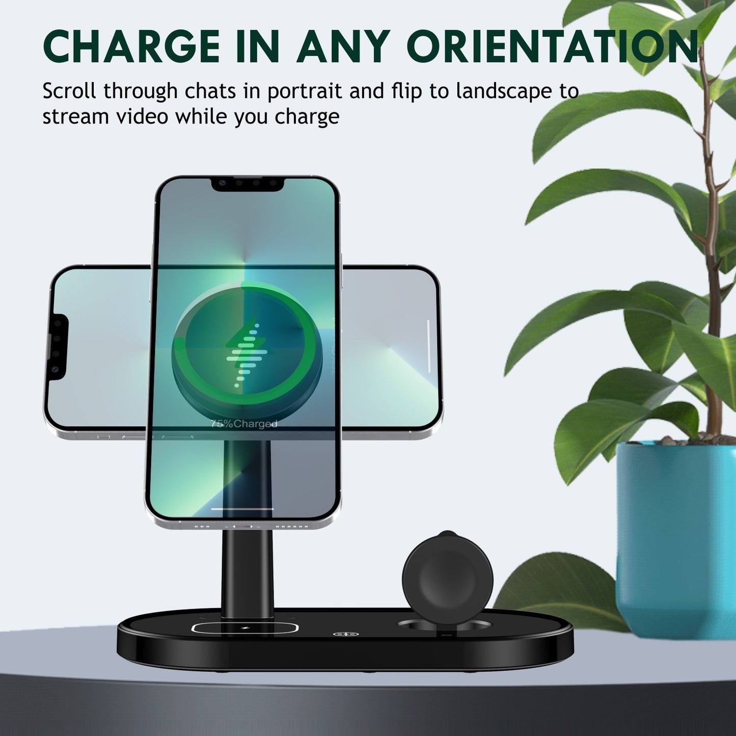 Multifunctional Phone Holder Three-in-one Wireless Charger