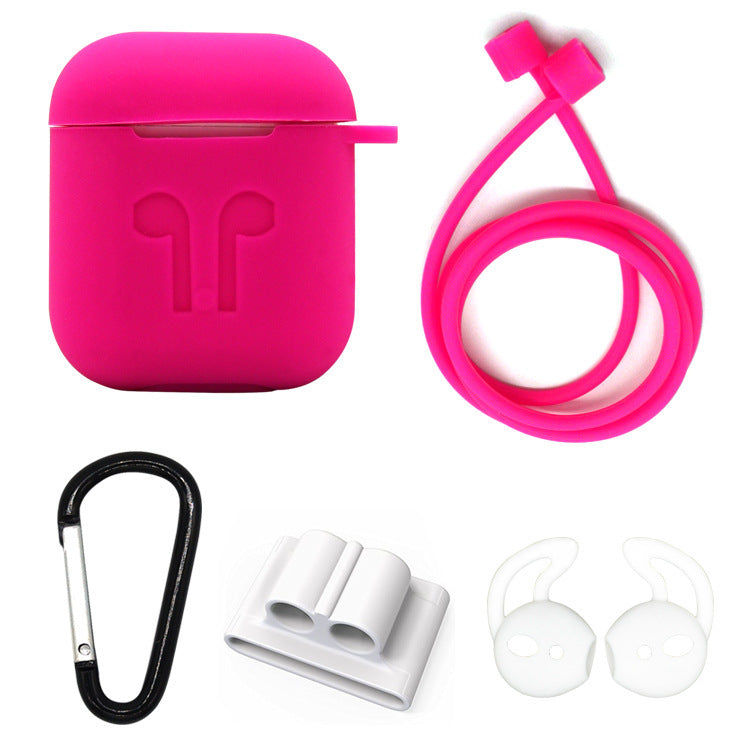 Airpods thick Bluetooth headset charging box anti-fall silicone